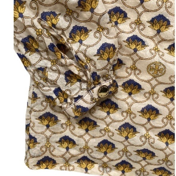 Tory Burch Print Tunic Blouse Long Sleeve - Picture 4 of 6